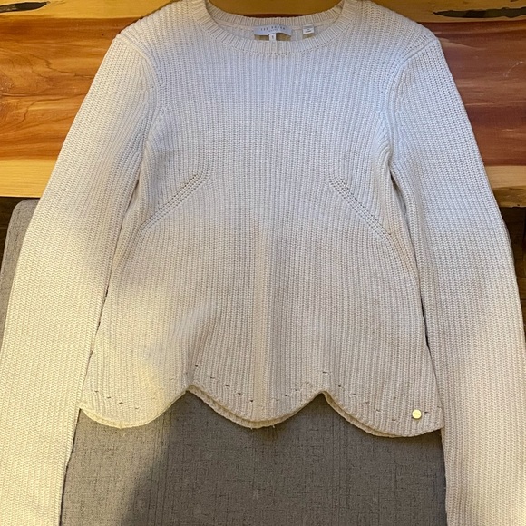 Ted Baker Finda Scalloped Edge Ribbed Jumper - Picture 6 of 14